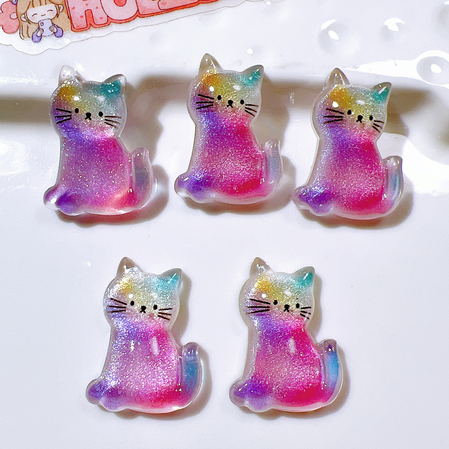 Glossy Surface Resin Charms Bulk Wholesale Smooth DIY Accessories for Handmade Decor Crafts