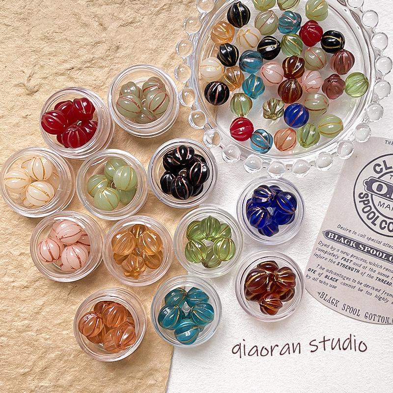 Wholesale Smooth Polished Glass Loose Beads DIY Accessories for Delicate Handmade Charms