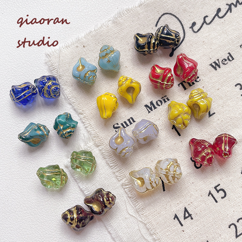 Wholesale Stackable Glazed Glass Beads DIY Accessories for Multi-Layer Beaded Pendants