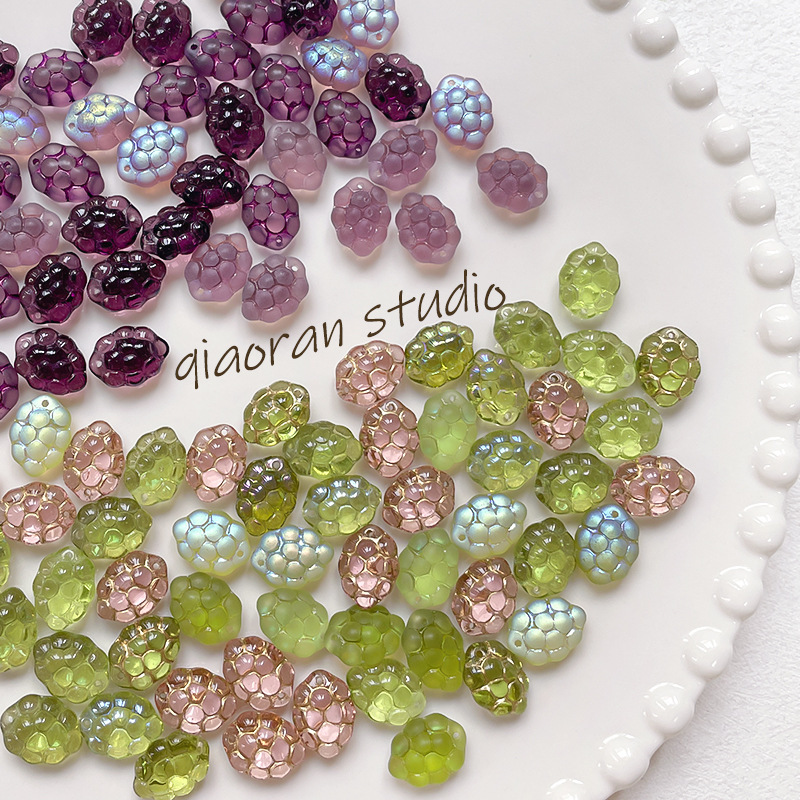 Bulk Lightweight Glazed Glass Loose Beads DIY Accessories for Portable Handmade Charms