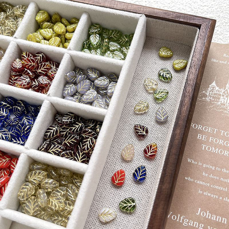Wholesale Mixed Shape Glass Loose Beads Bulk Assorted Supplies for Beginner DIY Crafters
