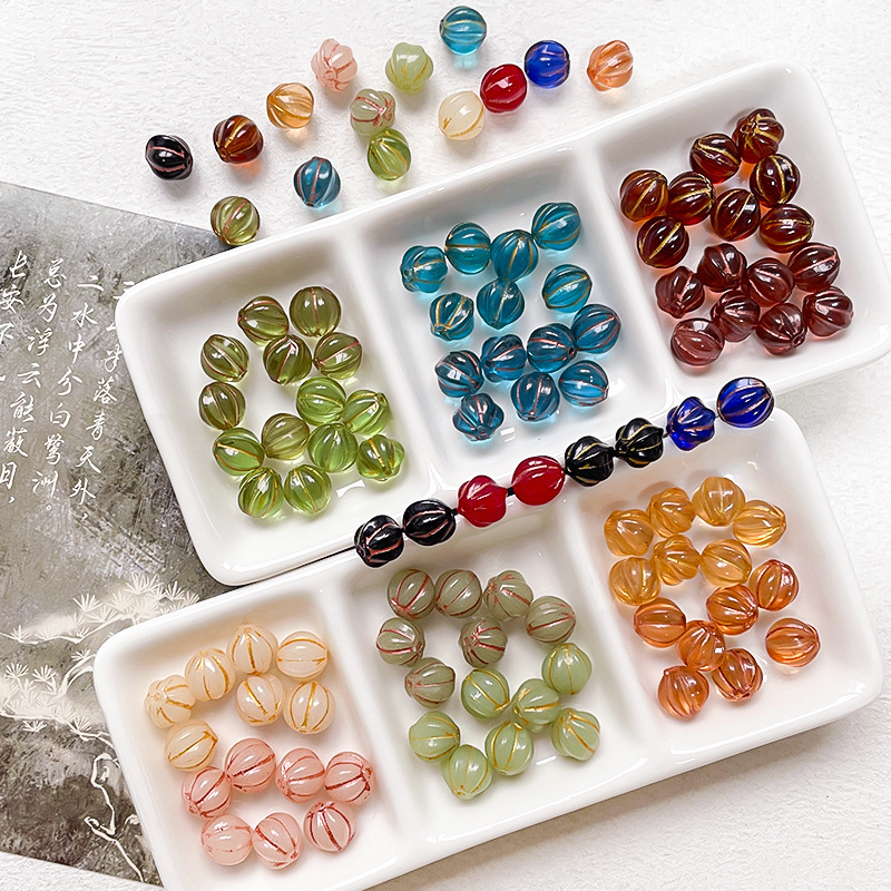 Wholesale Smooth Polished Glass Loose Beads DIY Accessories for Delicate Handmade Charms