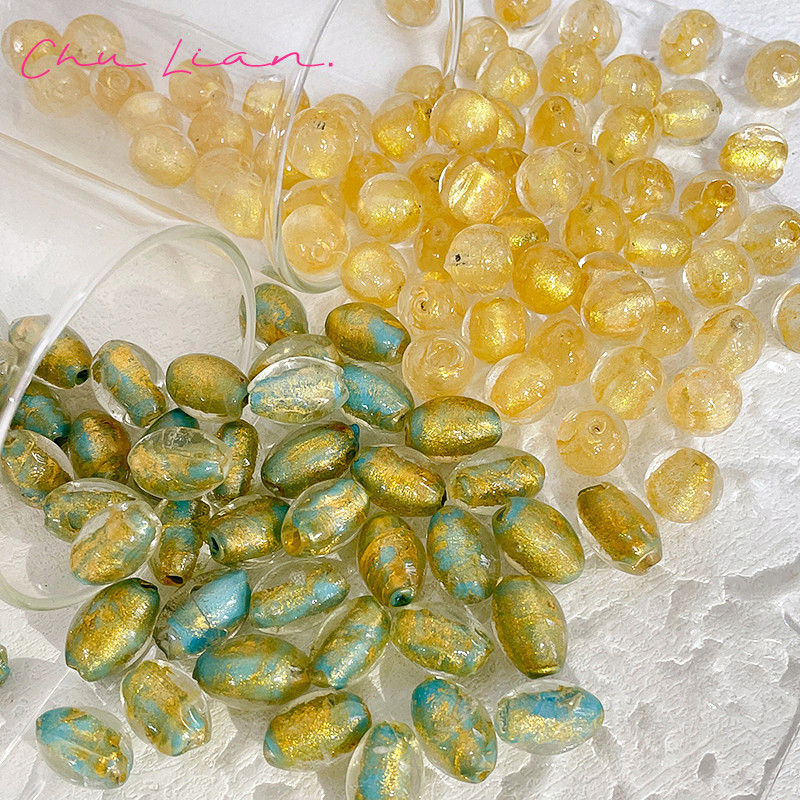 Bulk Mixed Pattern Glass Lampwork Beads Assorted DIY Accessories for Beginner Crafters