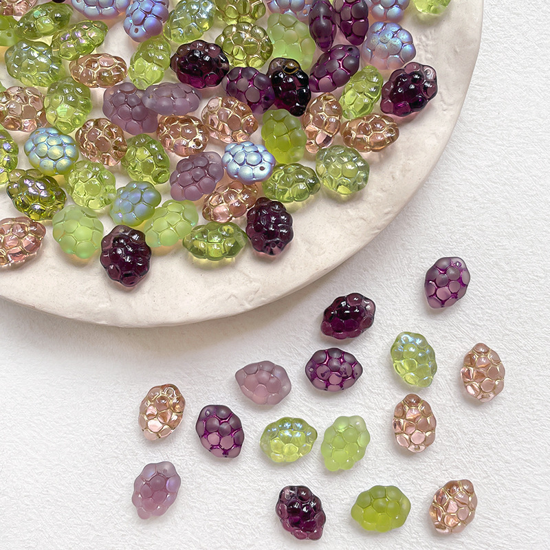 Bulk Lightweight Glazed Glass Loose Beads DIY Accessories for Portable Handmade Charms