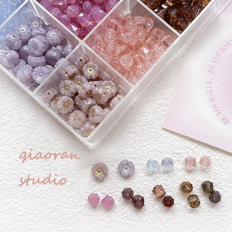 Wholesale Mixed Shape Glass Beads Assorted DIY Accessories for Beginner Handmade Crafters