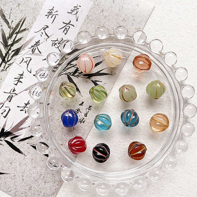 Wholesale Smooth Polished Glass Loose Beads DIY Accessories for Delicate Handmade Charms