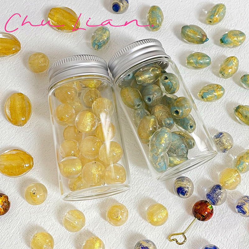 Bulk Mixed Pattern Glass Lampwork Beads Assorted DIY Accessories for Beginner Crafters