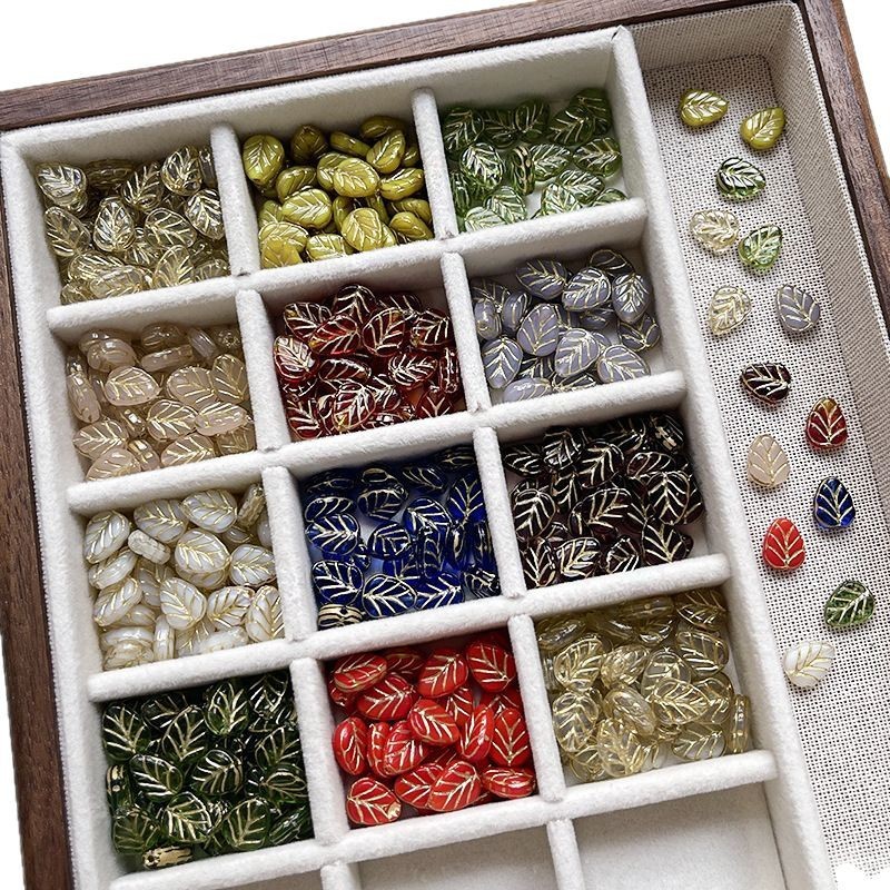 Wholesale Mixed Shape Glass Loose Beads Bulk Assorted Supplies for Beginner DIY Crafters