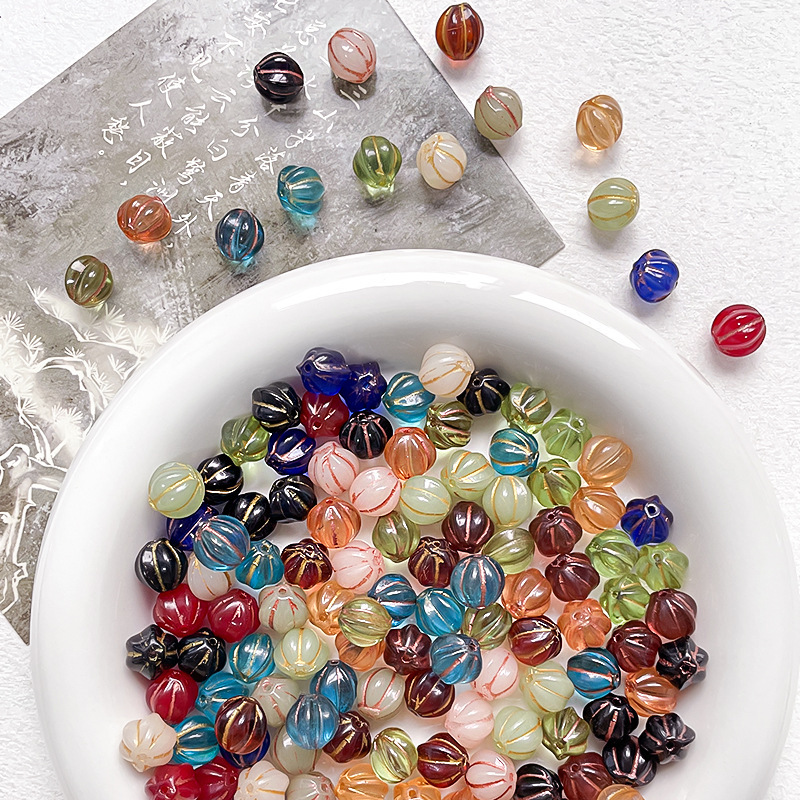 Wholesale Smooth Polished Glass Loose Beads DIY Accessories for Delicate Handmade Charms