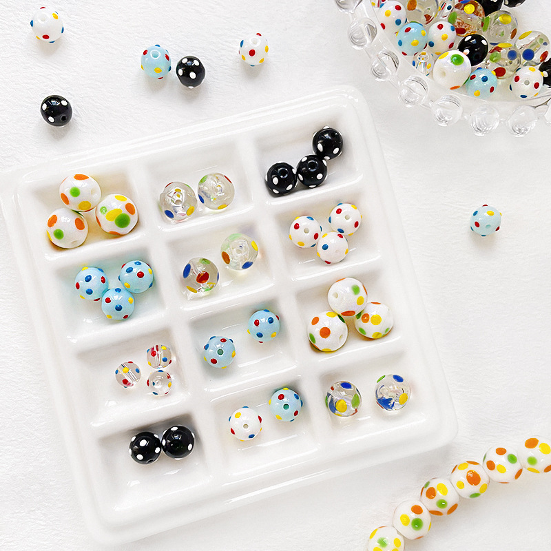 Bulk All-Match Glass Beads Wholesale DIY Beading Accessories Match Alloy & Acrylic Parts