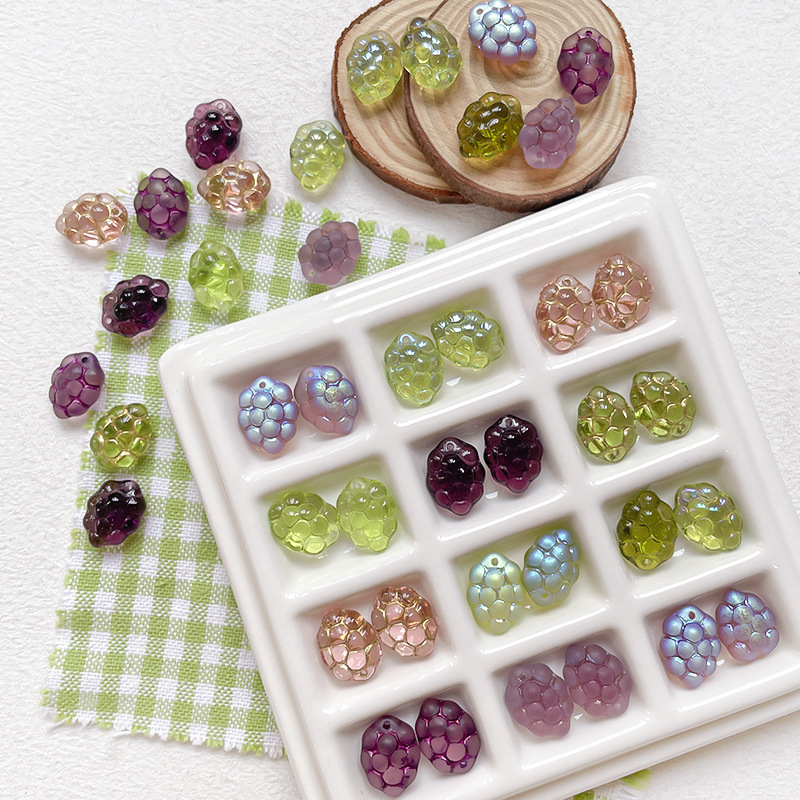 Bulk Lightweight Glazed Glass Loose Beads DIY Accessories for Portable Handmade Charms