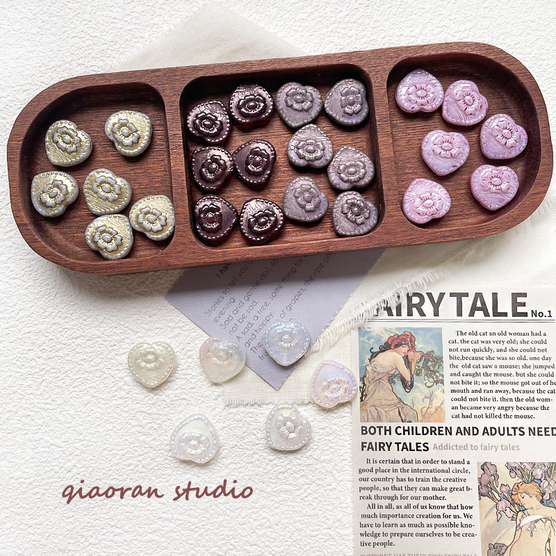 Bulk Frosted Glass Beads Wholesale Matte DIY Beading Accessories for Retro Handmade Crafts