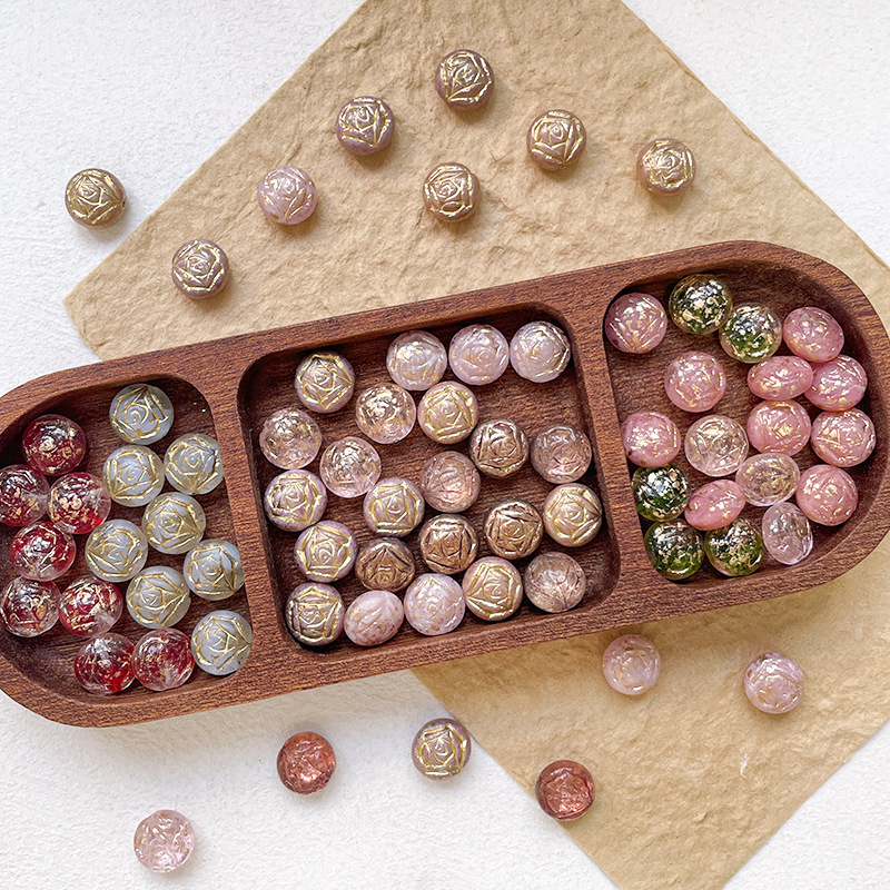 Bulk Small Mini Glass Beads Wholesale Tiny DIY Accessories for Dainty Handmade Jewelry