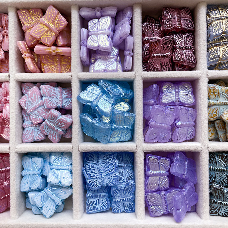 Wholesale Stackable Glass Beads Bulk DIY Accessories for Multi-Layer Beaded Ornaments