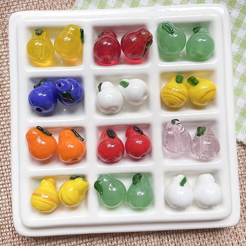 Bulk Colorful Glazed Glass Beads Wholesale Fadeless DIY Accessories for Bracelet Craft Making
