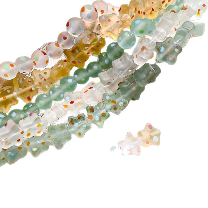 Bulk Glossy Glass Lampwork Beads Smooth DIY Accessories for Handmade Gift Ornaments