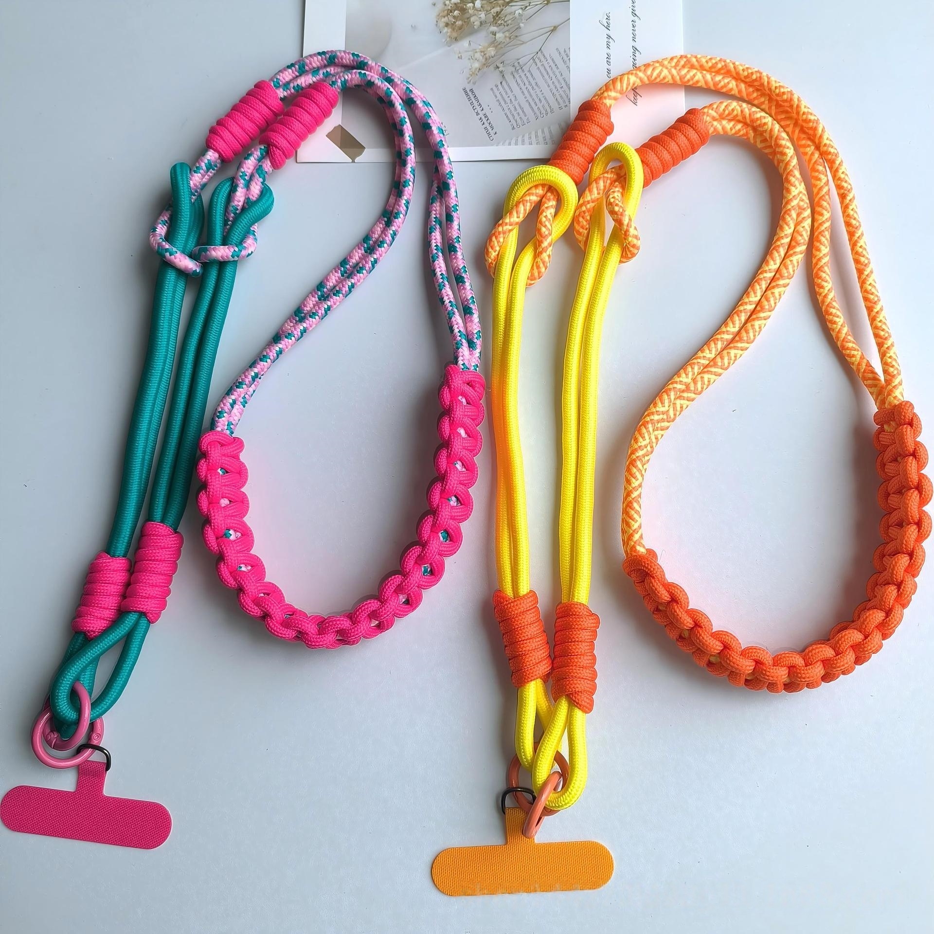 Bulk Thick Braided Wrist Straps Wholesale Heavy Duty Lanyards for Big Beaded Keychains