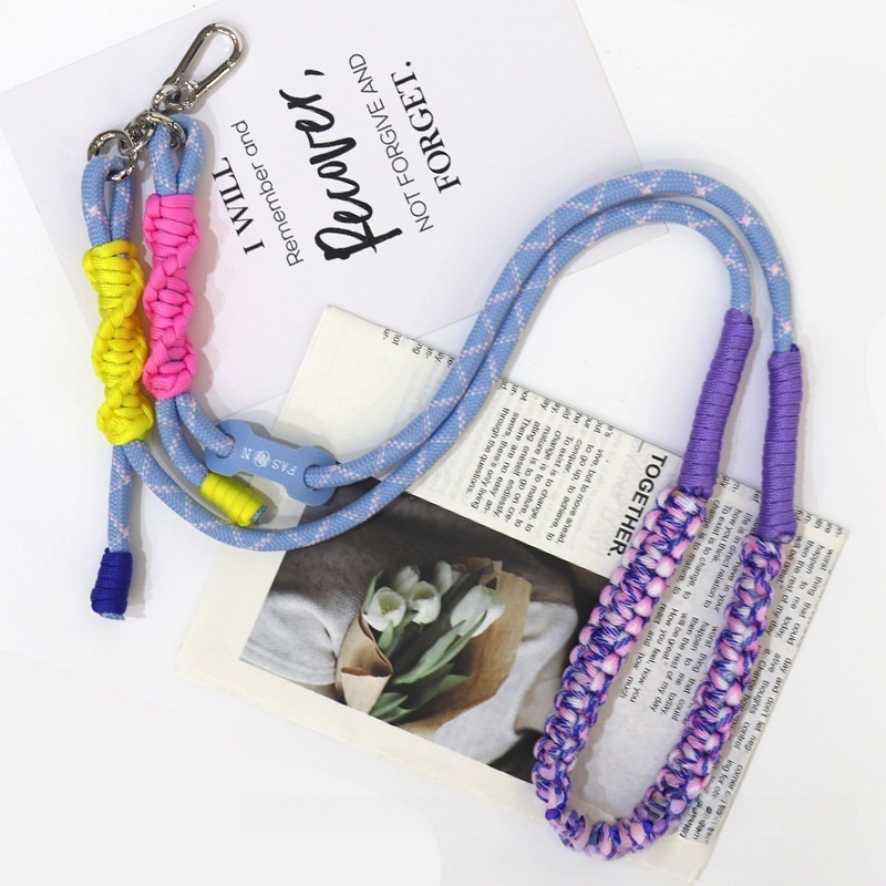 Bulk DIY Braided Phone Lanyards Wholesale Blank Woven Straps for Custom Pendant Decor