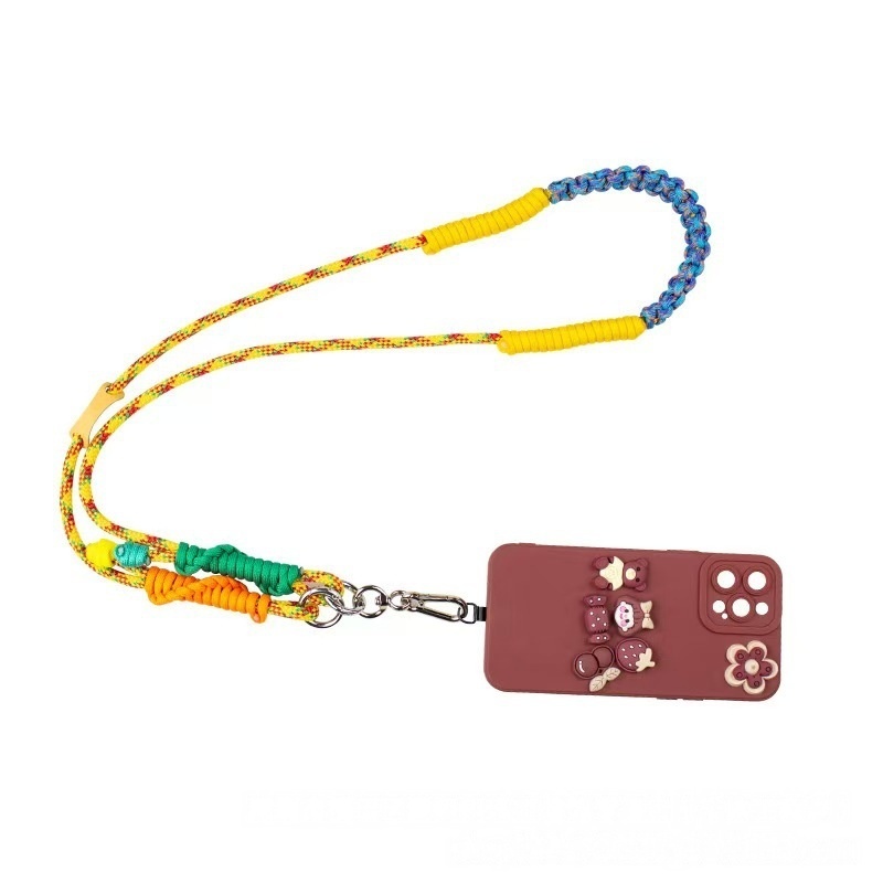 Wholesale Short Wrist Braided Straps Bulk Woven Phone Lanyards for Portable Accessories