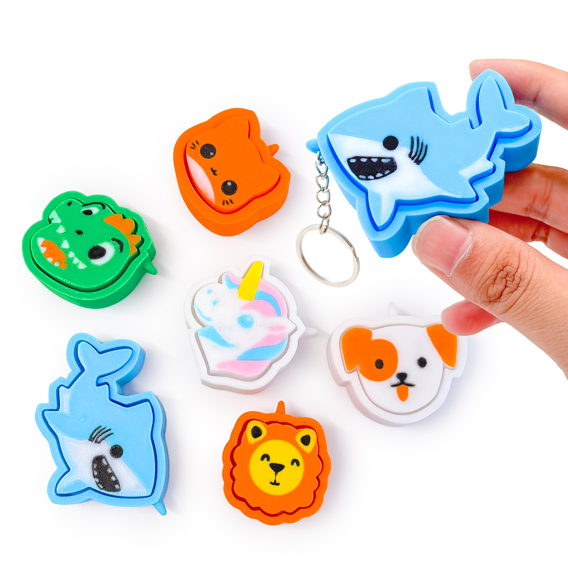 Wholesale Drop Shipping Fidget Clicker Toy Cross-Border Stress Relief Keychain Craft Supplies