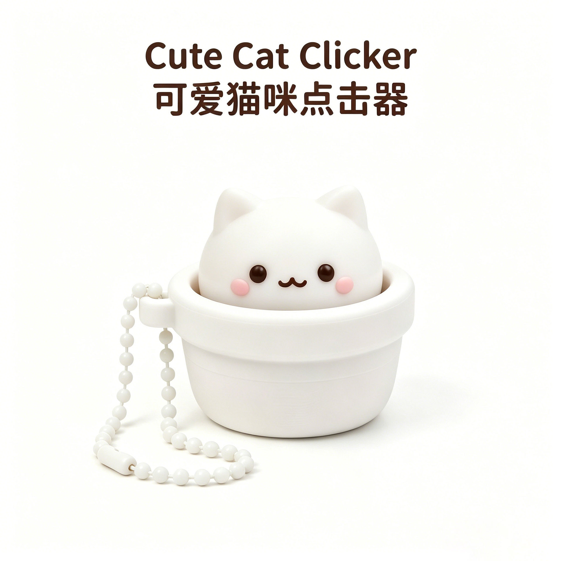 Multi-Style Stress Relief Button Clicker Wholesale Fidget Toy Keychain Backpack Charms