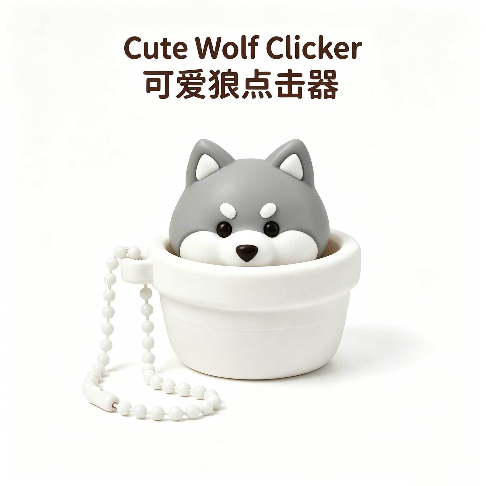 Wholesale Fingertip Press Clicker Toy Decompression Button Fidget Keychain for Daily Relax