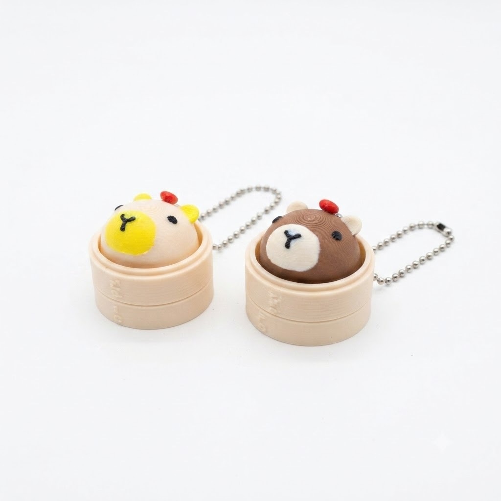 Portable Button Fidget Clicker Keychain, Stress Relief Sensory Toy Creative Bag Hanging Pendant