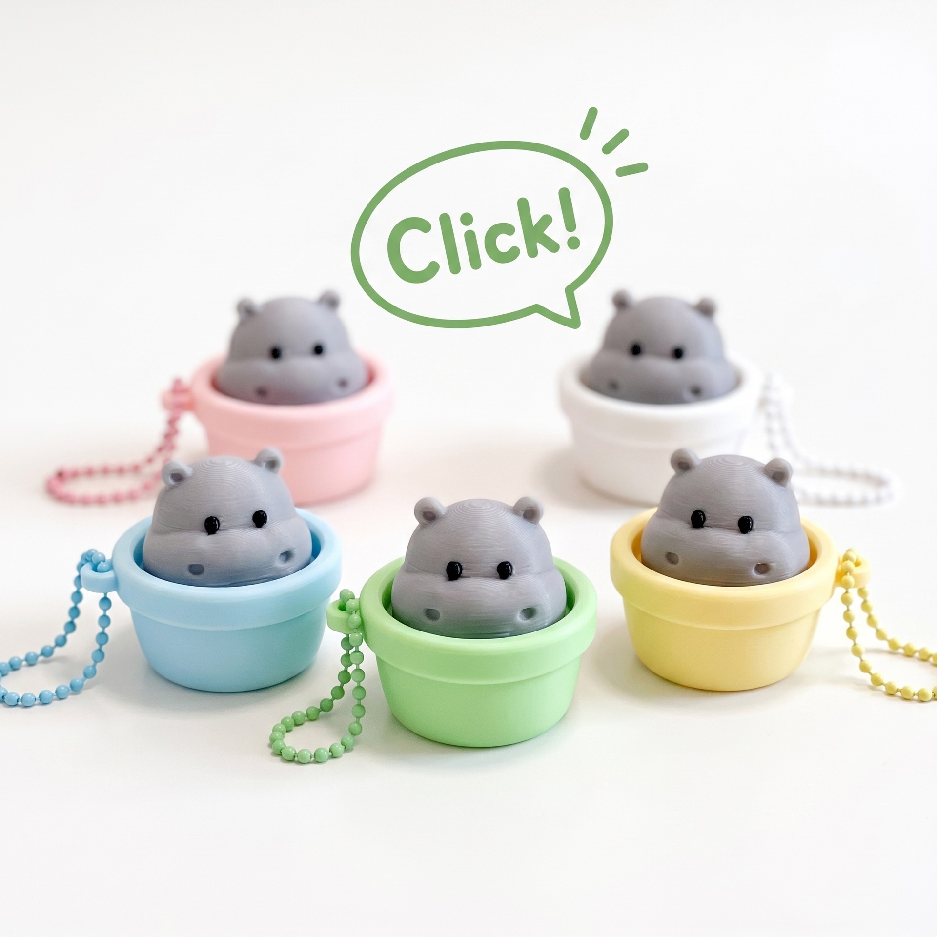 Creative Fidget Clicker Keychain Bulk Mini Button Sensory Toy for Stress & Anxiety Relief
