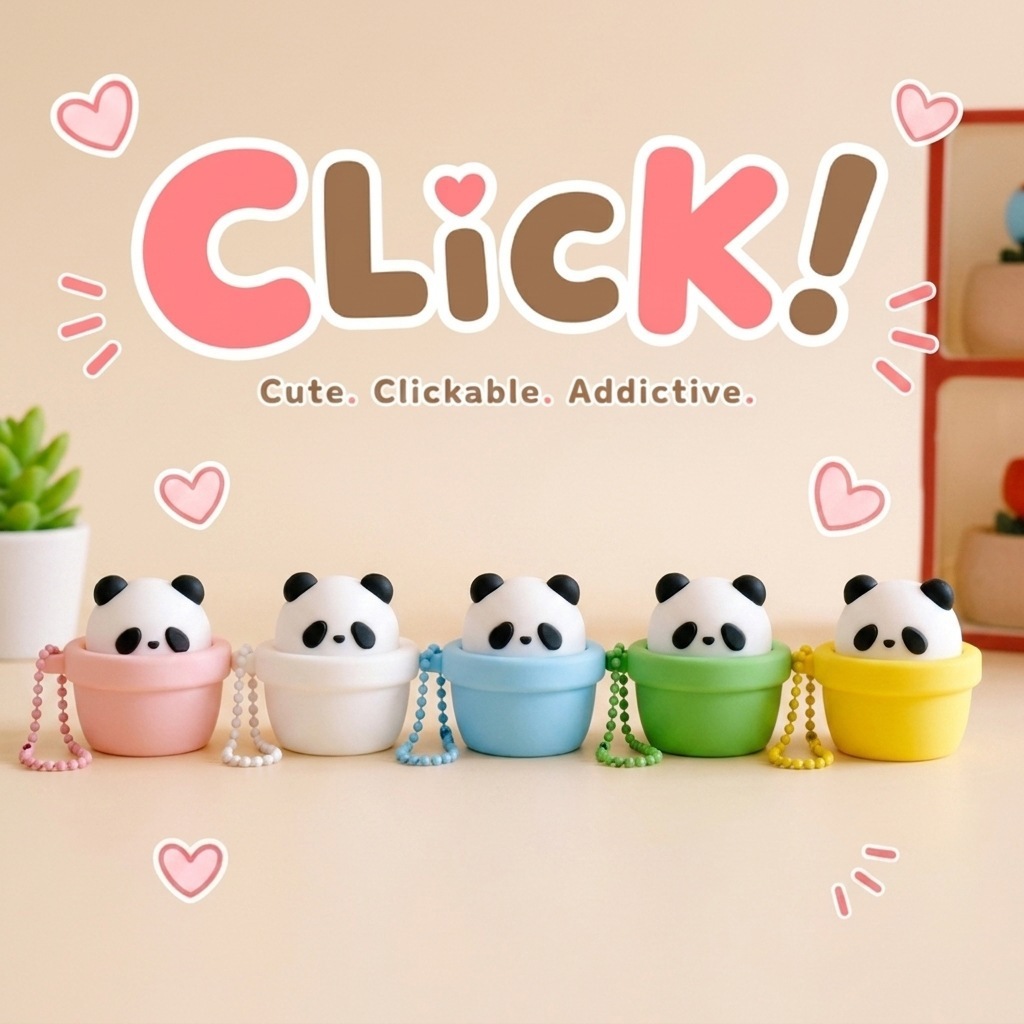 Novelty Stress Relief Clicker Toy Wholesale Fingertip Button Fidget Keychain Pendants