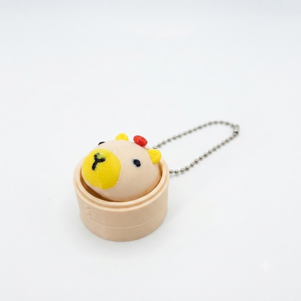 Portable Button Fidget Clicker Keychain, Stress Relief Sensory Toy Creative Bag Hanging Pendant