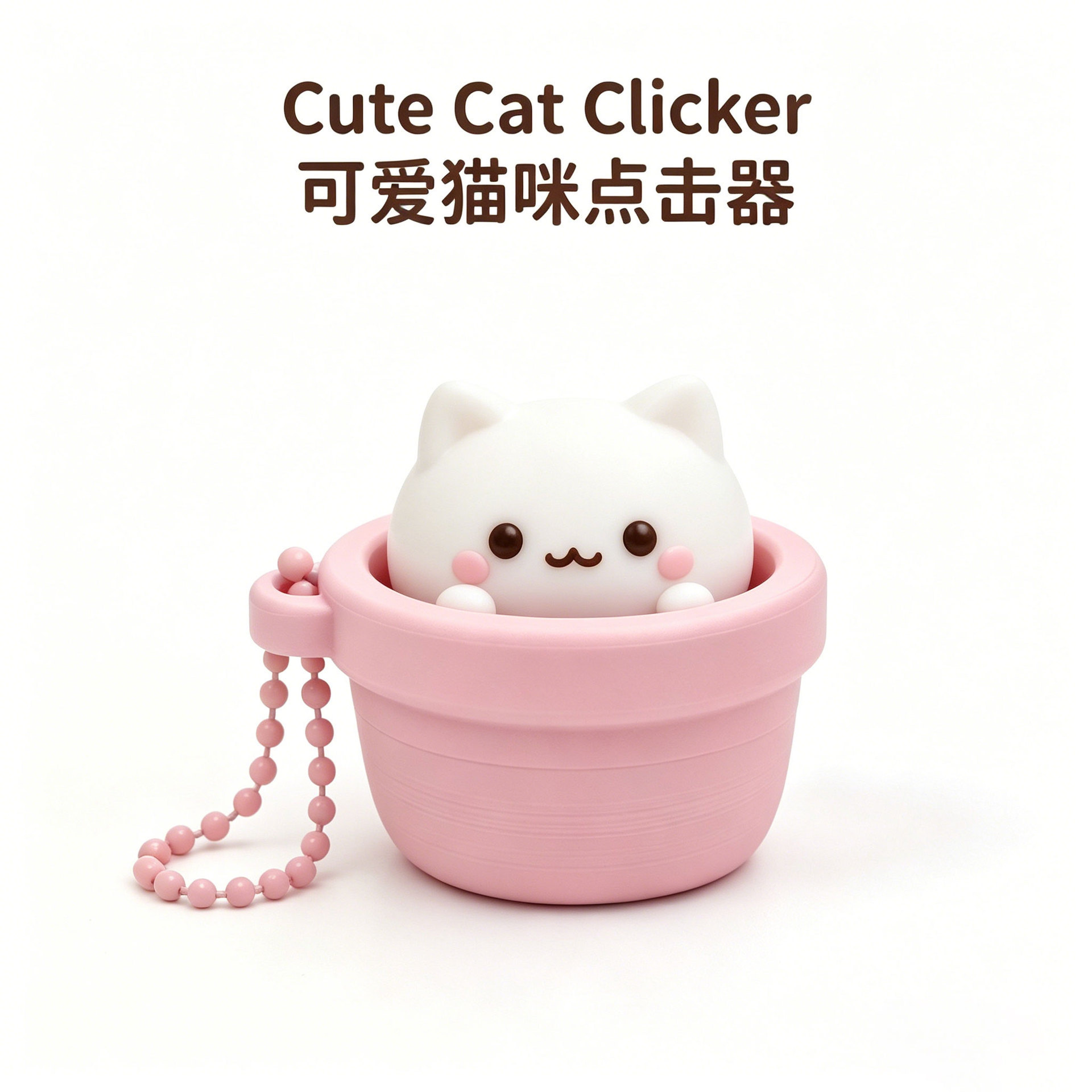 Multi-Style Stress Relief Button Clicker Wholesale Fidget Toy Keychain Backpack Charms