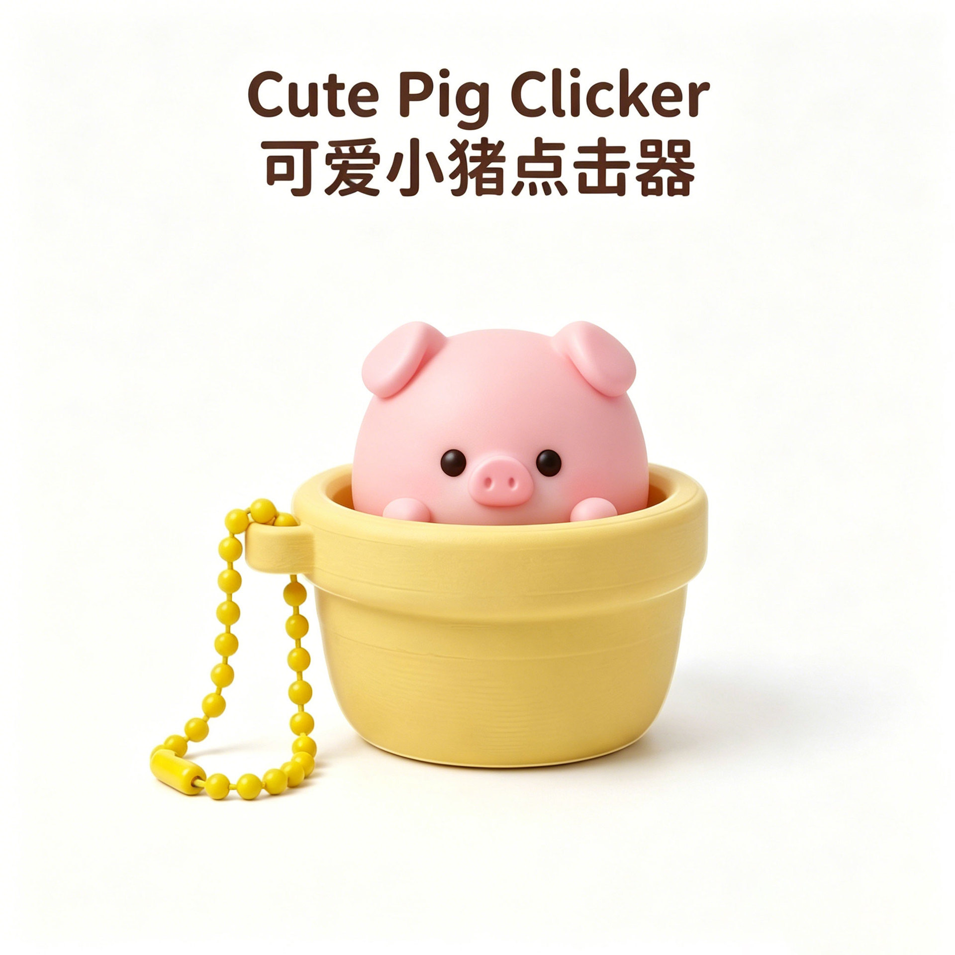 Wholesale Fidget Clicker Toy, Stress Relief Button Clicker Creative Keychain Pendant