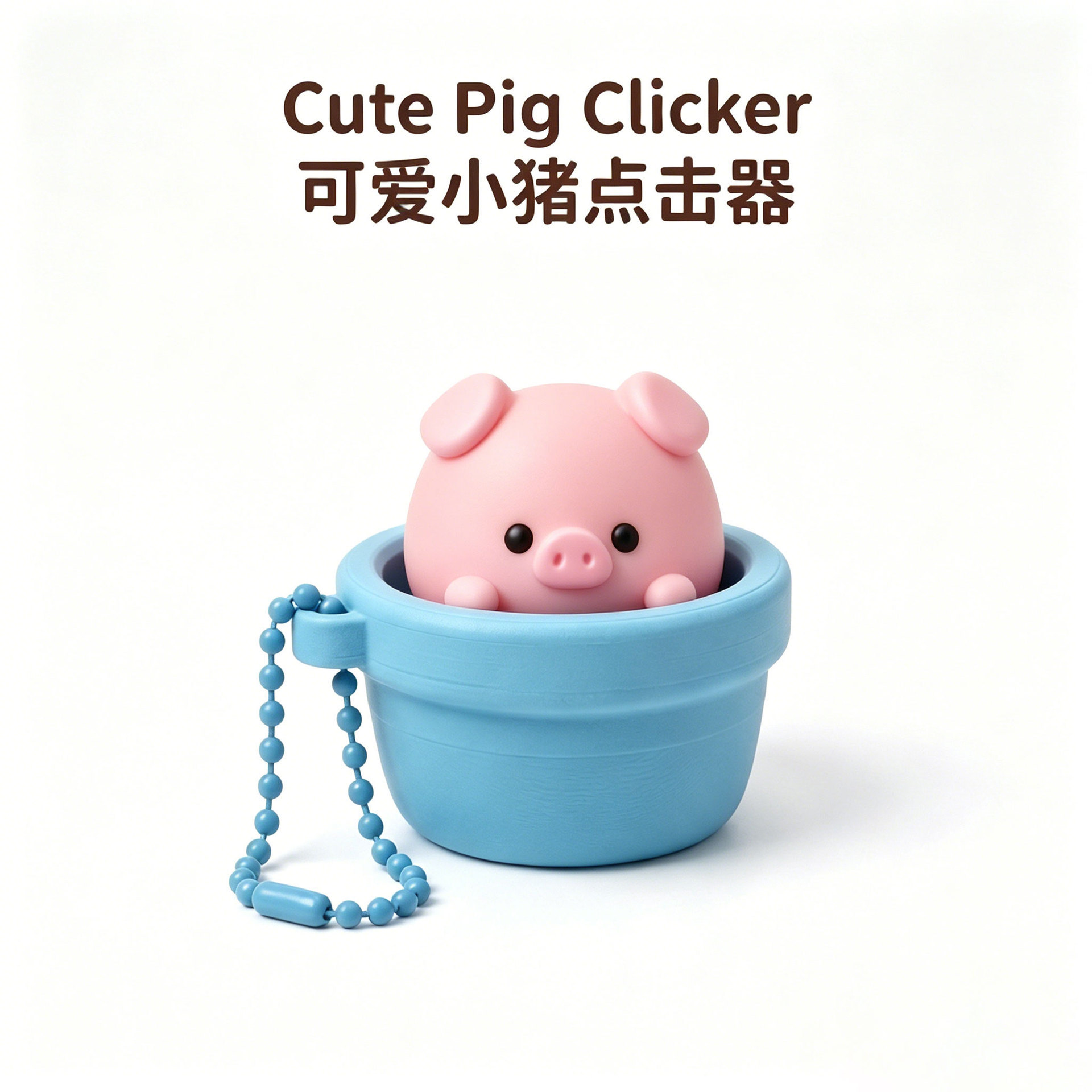 Wholesale Fidget Clicker Toy, Stress Relief Button Clicker Creative Keychain Pendant