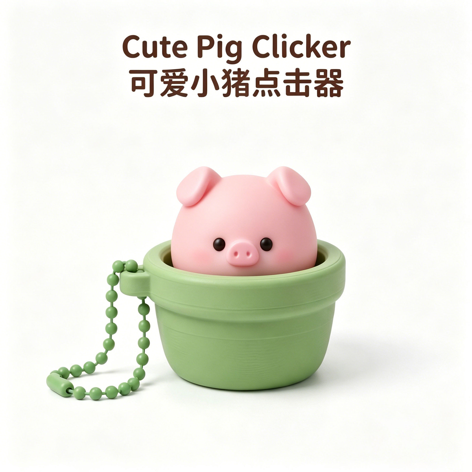 Wholesale Fidget Clicker Toy, Stress Relief Button Clicker Creative Keychain Pendant