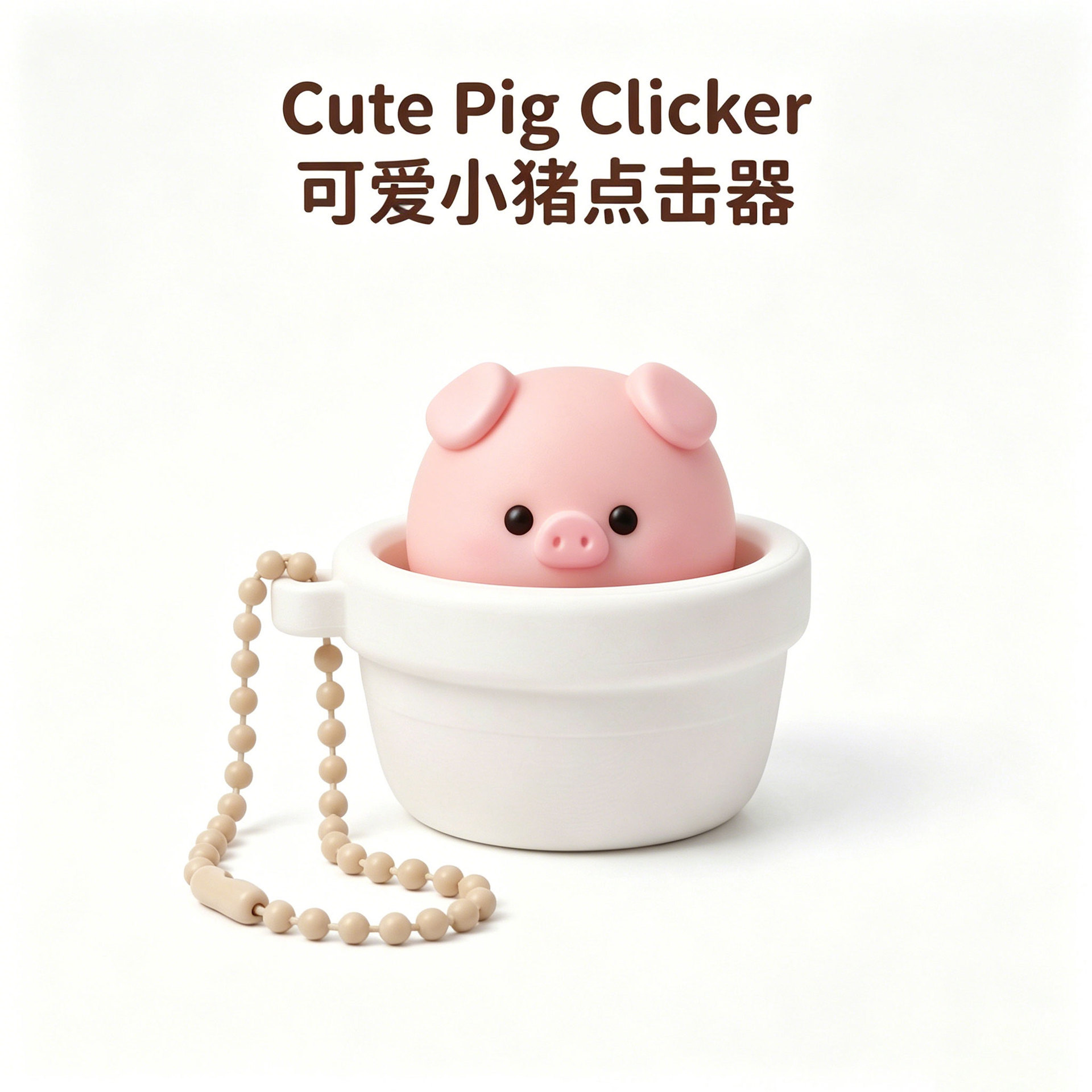 Wholesale Fidget Clicker Toy, Stress Relief Button Clicker Creative Keychain Pendant