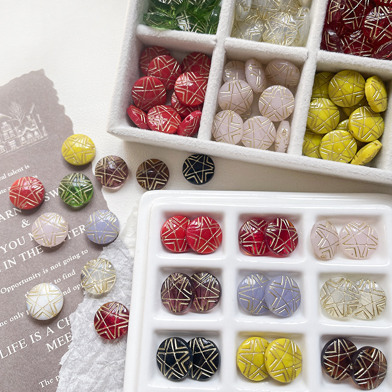 Transparent Glazed Glass Lampwork Beads, Bulk Loose Beads for DIY Handmade Accessories