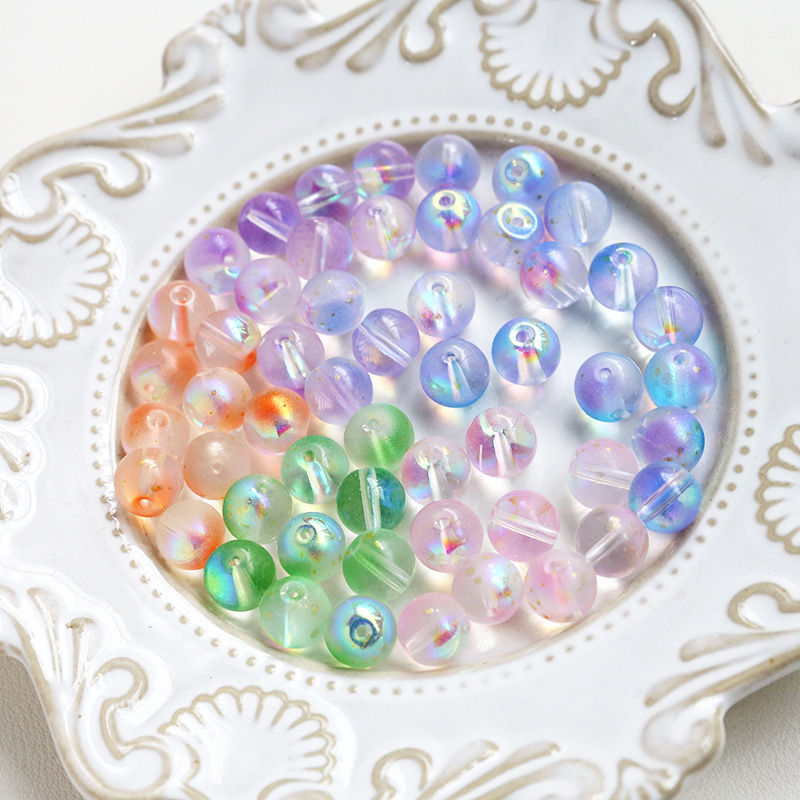 Mixed Style Glazed Glass Beads Bulk, Lampwork Loose Beads for DIY Ornament Accessories
