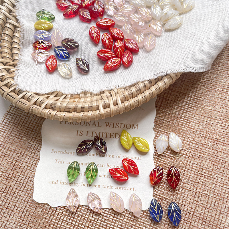 Tiny Lampwork Glass Spacer Beads, Bulk Loose Beads for DIY Jewelry Making Accessories