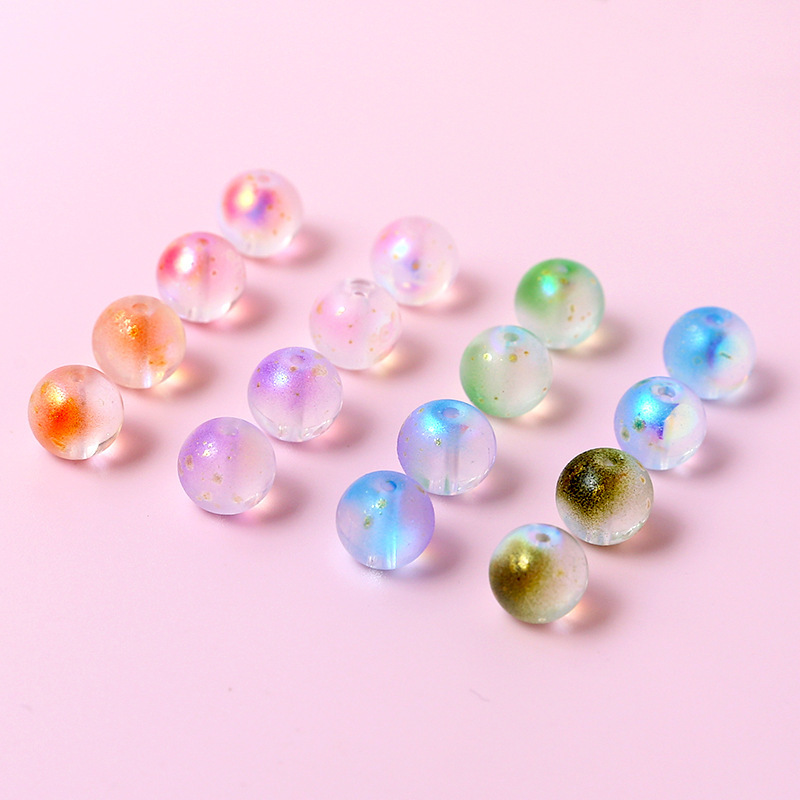 Mixed Style Glazed Glass Beads Bulk, Lampwork Loose Beads for DIY Ornament Accessories