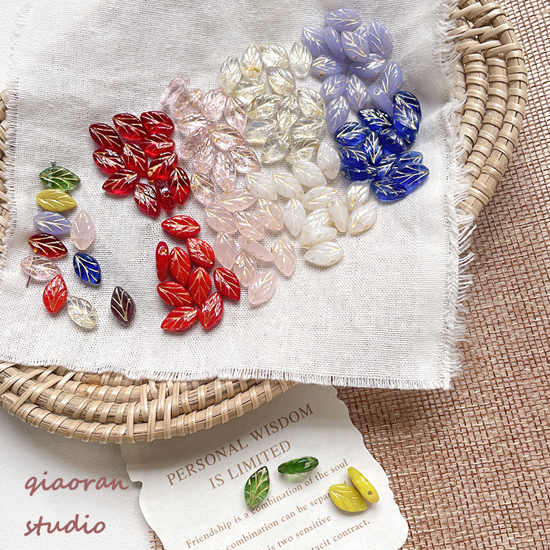 Tiny Lampwork Glass Spacer Beads, Bulk Loose Beads for DIY Jewelry Making Accessories