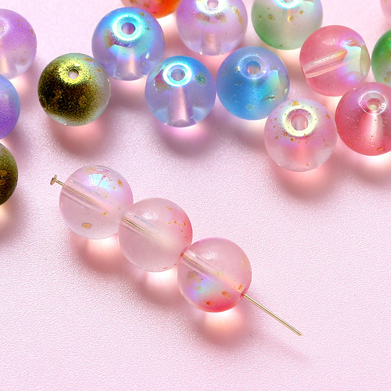 Mixed Style Glazed Glass Beads Bulk, Lampwork Loose Beads for DIY Ornament Accessories