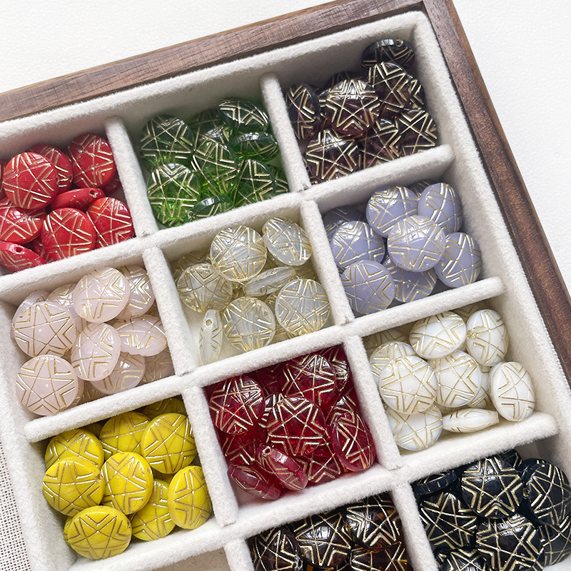 Transparent Glazed Glass Lampwork Beads, Bulk Loose Beads for DIY Handmade Accessories
