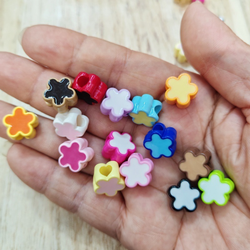 Bulk Acrylic Hole Beads Wholesale Perforated Beads for DIY Jewelry Making Craft Supplies