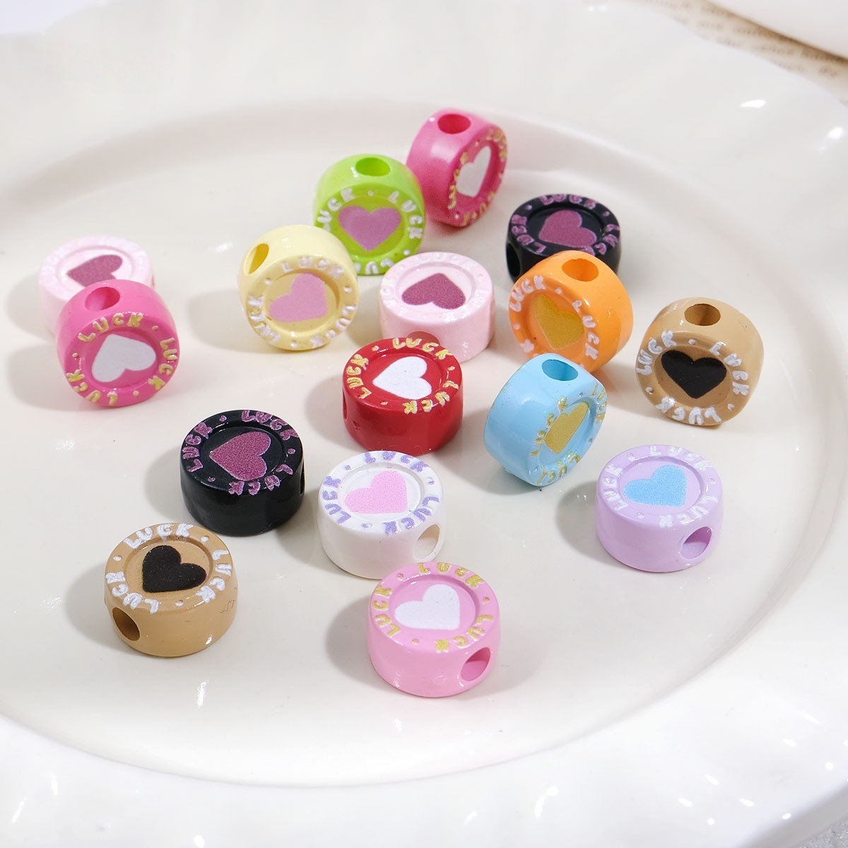 Ultra Light Perforated Acrylic Hole Beads Wholesale No Burden DIY Beading Accessories