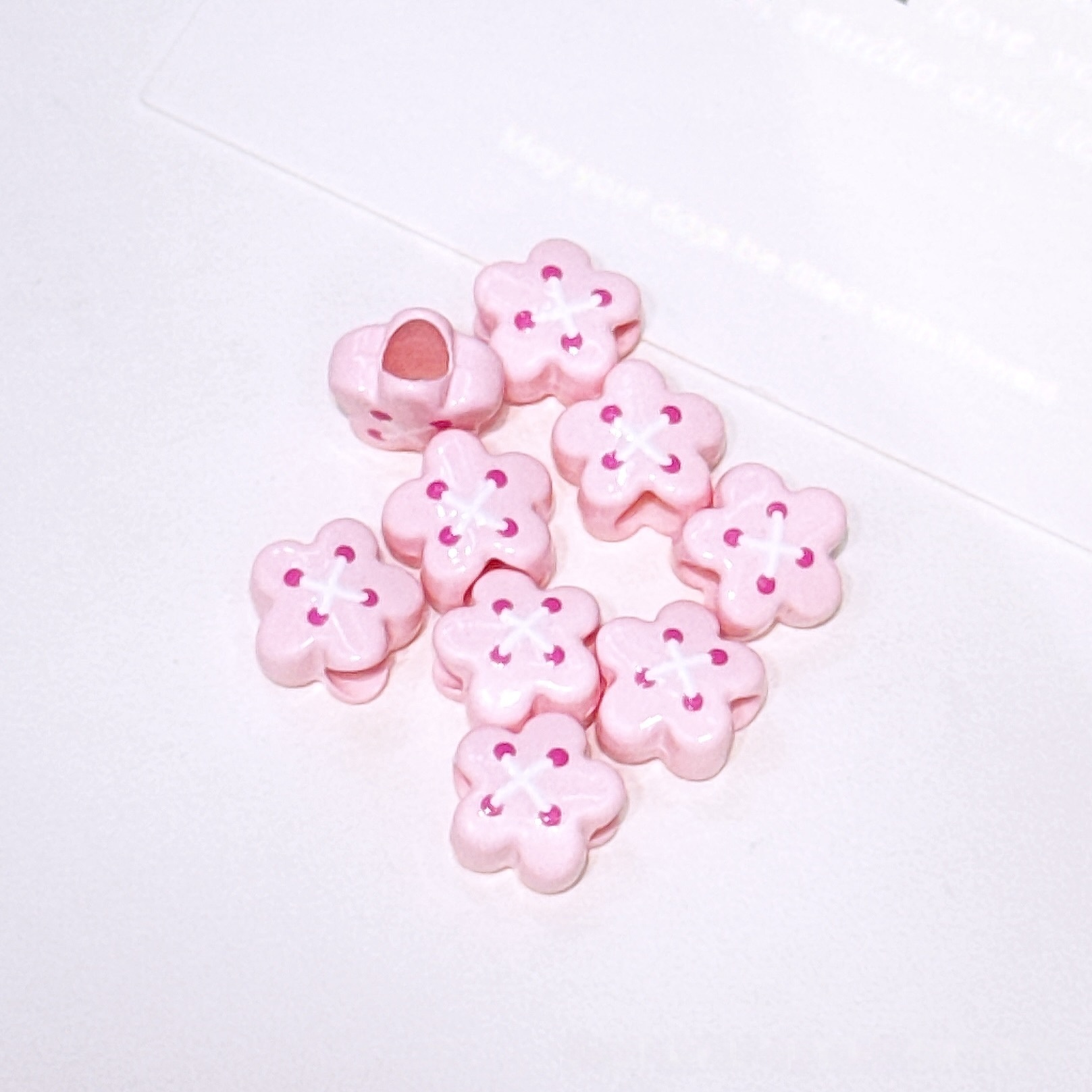 Wholesale Large Hole Perforated Acrylic Beads for Thick Cord DIY Phone Strap Accessories