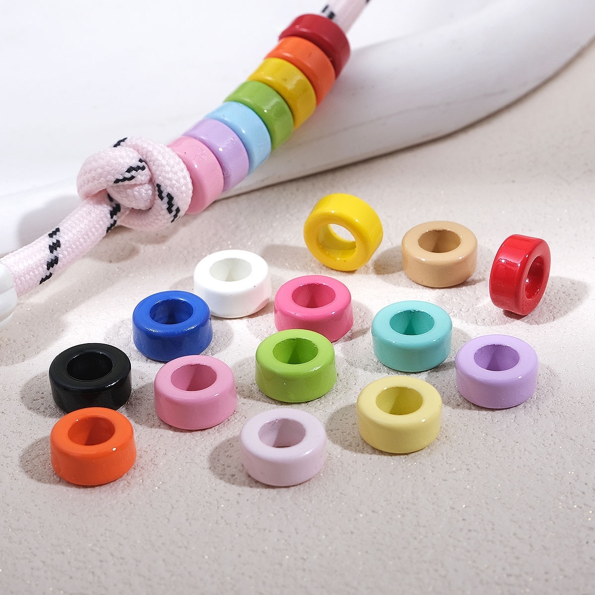 Wholesale Perforated Acrylic Beads, Hole Loose Beads for DIY Handmade Jewelry Accessories