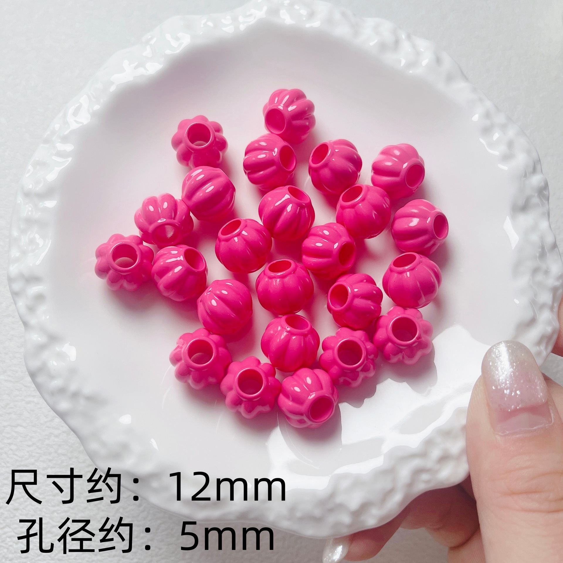 Bulk Flat Perforated Acrylic Beads Stackable Hole Beads for Layered DIY Pendant Making
