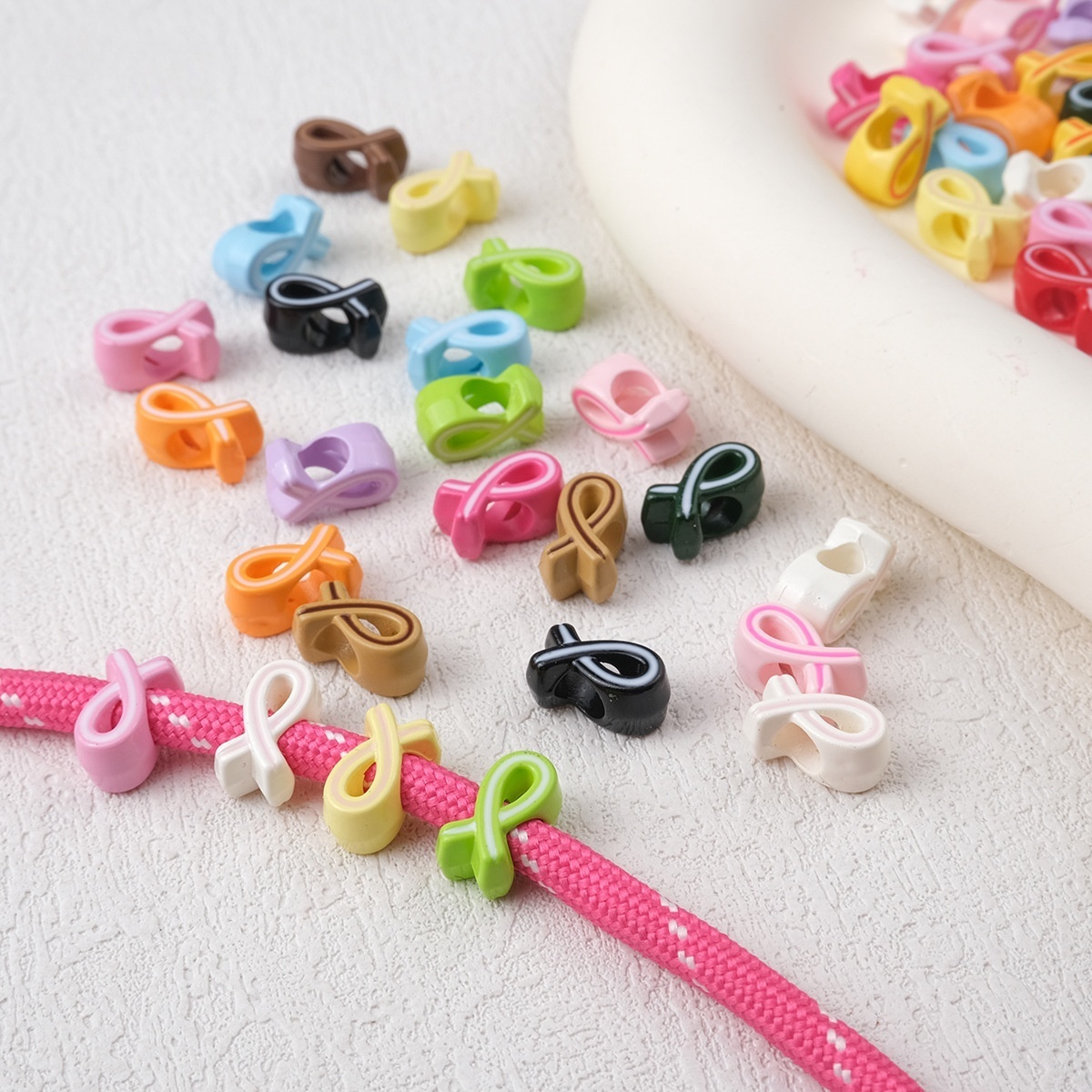 Bulk Uniform Hole Size Acrylic Perforated Beads for Mass DIY Handmade Production