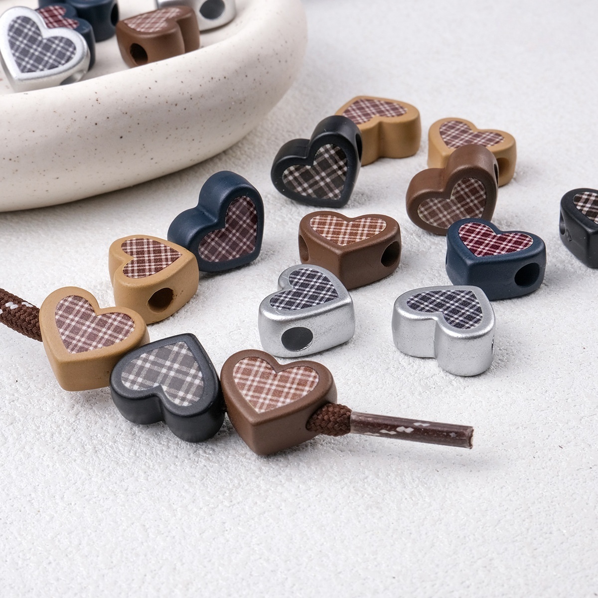 Wholesale Multi-Size Perforated Acrylic Hole Beads DIY for Lanyard & Shoe Charm Crafts