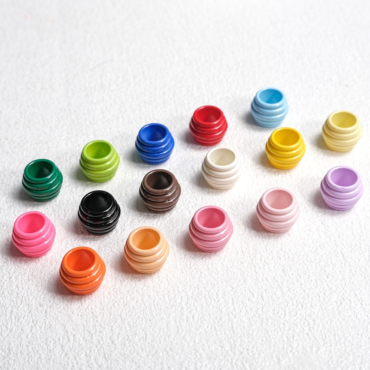 Wholesale Drop Shipping Perforated Acrylic Beads Cross-Border DIY Jewelry Craft Supplies